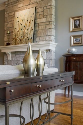 3 Decorative Vases Kept on a Table - Interior Design by R Designs, LLC
